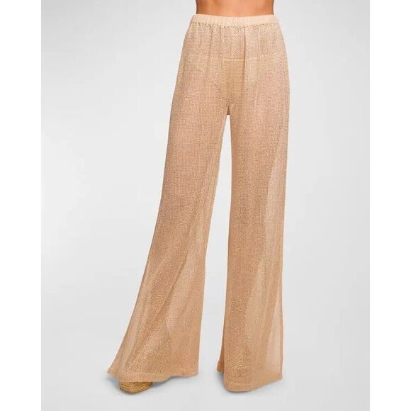 Ramy Brook Pants - Ramy Brook Melissa Wide-Leg Coverup Pants Size S $265